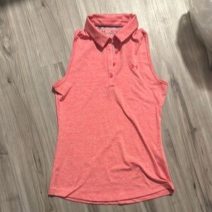 Under Armour Women's Coral Sleeveless Polo Top
